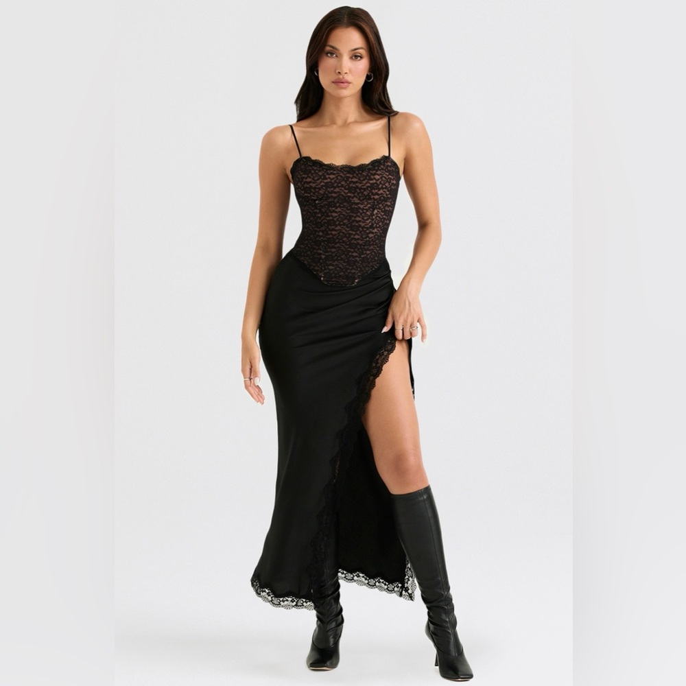 House of CB - Ruby Lace Trim Skirt (Small)
